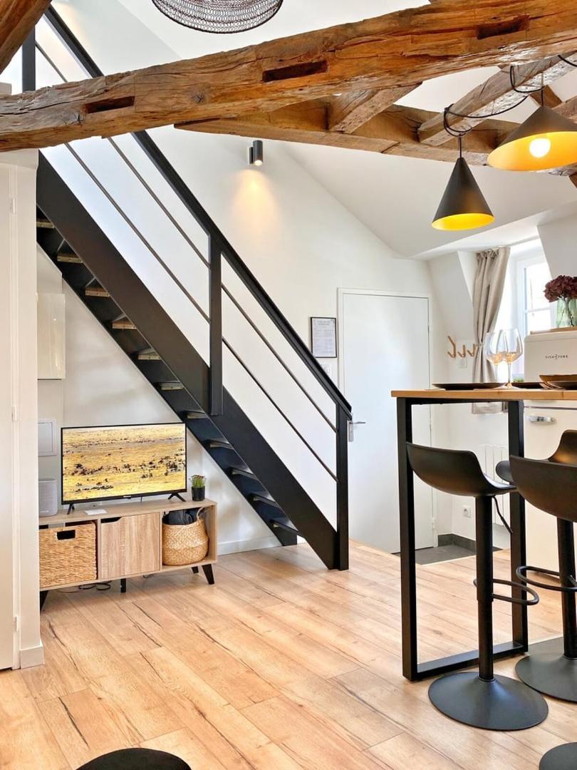 Apartamento Le Repere Des Sommeliers - Sejour A Auxerre Exterior foto